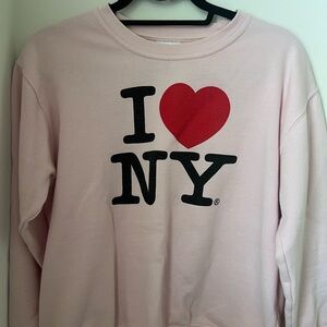 I Heart NY Pink Crewneck Sweatshirt